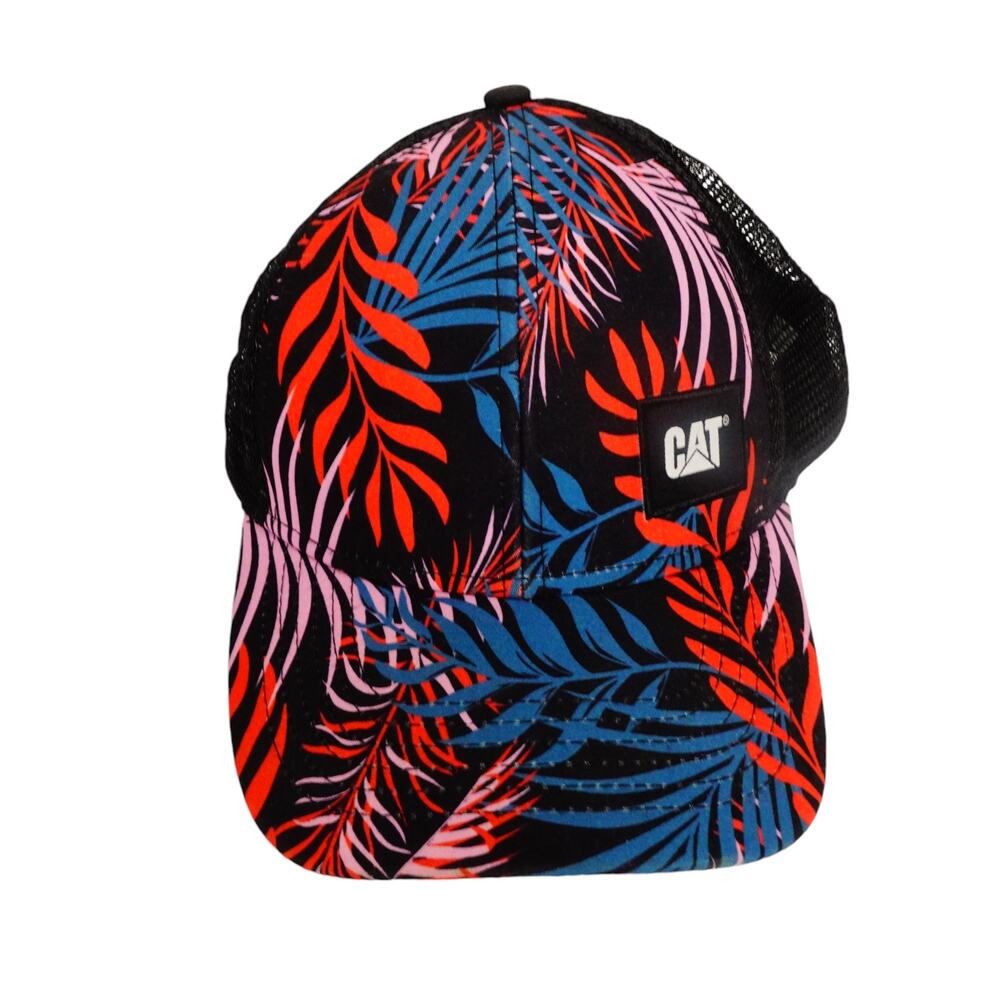 CAT Trucker Hat Mesh Floral Palm Tropical Adjustable